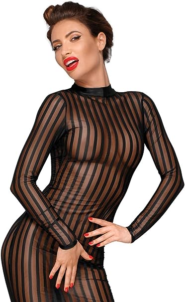 Classic dress made of elastic tulle