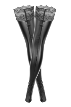 Wetlook stockings product back view