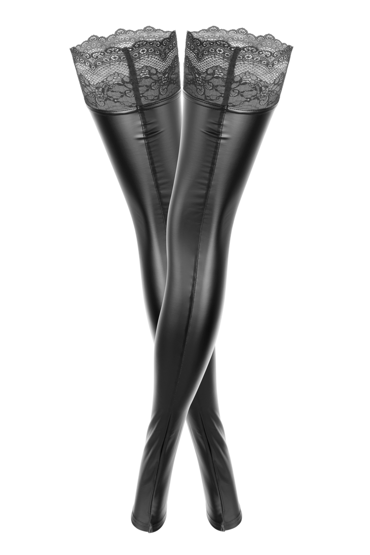 Wetlook stockings product back view