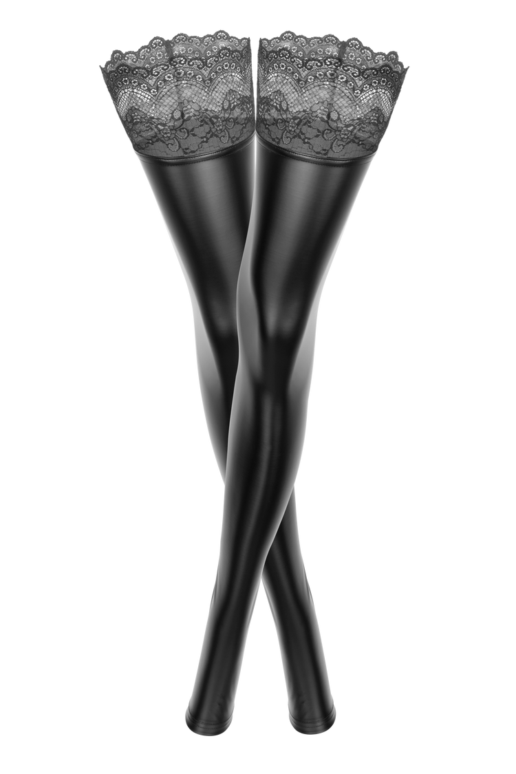 Wetlook stockings product front view